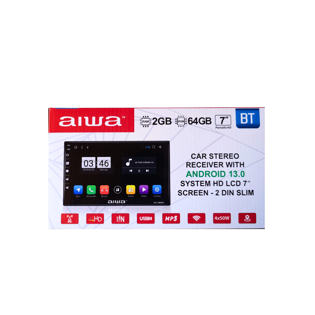 AIWA COMBO RADIO BLUETOOTH 1 DIN + PARLANTE AUTO